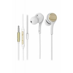 Oordopjes | SN-X04 EPSİLON Mobil Telefon Uyumlu Beyaz/Gold Kulak İçi Mikrofonlu Kulaklık