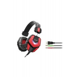 Casque Gamer | Snopy Rampage ALLAN 2.2m Kablo Oyuncu Mikrofonlu Kulaküstü Kulaklık Kırmızı - Siyah