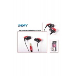 In-ear Headphones | Snopy Sn-12A Siyah/Kırmızı Kulaklık