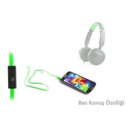 Snopy Sn-045 Siyah/Yeşil Mikrofonlu Kulaklık