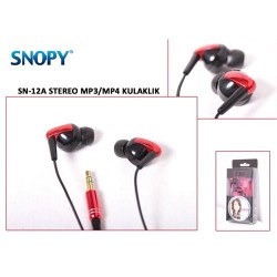 Kulak İçi Kulaklık | Snopy Sn-12A Siyah/Kırmızı Kulaklık