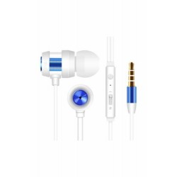 In-ear Headphones | Snopy SN-J01 Mobil Telefon Uyumlu Kulak İçi Beyaz/Mavi Mikrofonlu Kulaklık