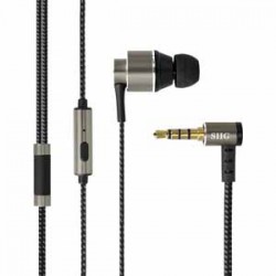 Ecouteur intra-auriculaire | Siig High Resolution Dynamic Bass Enhanced In-Ear Earphones with Microphone - Grey