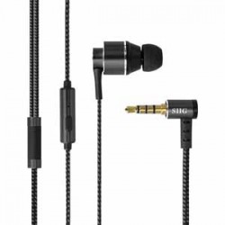 Headphones | Siig High Resolution Dynamic Bass Enhanced In-Ear Earphones with Microphone - Black