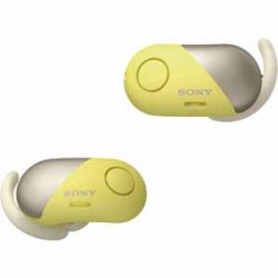 Sony Wireless Noise-Canceling Headphones for Sports - Yellow