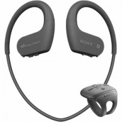 Bluetooth Headphones | Sony NWWS625/B IEBTMP3 Water/dustproof Walkman 16GB BT w/NFC In Ear 3min charge 60min play
