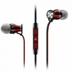 In-ear Headphones | Sennheiser In Ear Headphones Remote with Integrated Microphone - Red Black