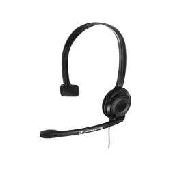 Kopfhörer mit Mikrofon | SENNHEISER PC 2 CHAT - Office Headset (Kabelgebunden, Monaural, On-ear, Schwarz)