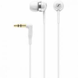 Sennheiser CX100 WHITE In Ear Stereo Headphones Reduces Ambient Noise Deep bass response Four sizes of in ear adaptors Precision German Engi
