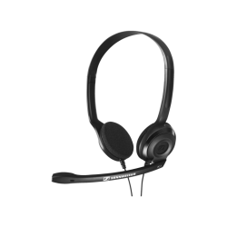 Kopfhörer mit Mikrofon | SENNHEISER PC 3 CHAT - Office Headset (Kabelgebunden, Binaural, On-ear, Schwarz)
