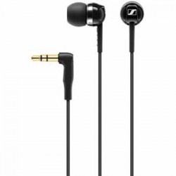 Sennheiser CX100 BLACK In Ear Stereo Headphones Reduces Ambient Noise Deep bass response Four sizes of in ear adaptors Precision German Engi
