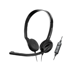 Kopfhörer mit Mikrofon | SENNHEISER PC 36 - Office Headset (Kabelgebunden, Binaural, On-ear, Schwarz)