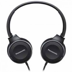 Panasonic Lightweight On-Ear Headphones with Mic + Controller - Black