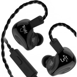In-ear Headphones | Kz Zs4 Ba + Dd Driver Bass Kulak İçi Kulaklık - Siyah