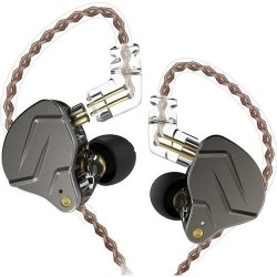 In-ear Headphones | Kz Zsn Ba + Dd Driver Bass Metal Kulak İçi Kulaklık - Kahverengi