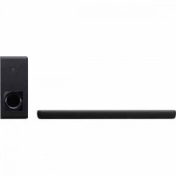 YAMAHA YAS209BL Ultra slim Sound Bar with Dual Built-in Subwoofers Alexa Voice control with Built in microphone Bluetooth streaming, DTS Vir