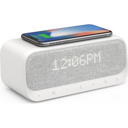 Anker SoundCore Wakey - Qi Hızlı Kablosuz Şarjlı Çalar Saat FM Radyo - Bluetooth 5.0 Stereo Hoparlör