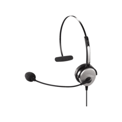 Kopfhörer mit Mikrofon | HAMA Headband Headset für DECT - Office Headset (Kabelgebunden, Monaural, On-ear, Schwarz)