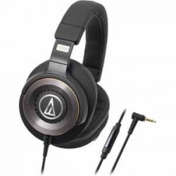 Audio-Technica Solid Bass® Over-Ear Headphones with In-line Mic & Control