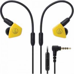Audio-Technica In-Ear Headphones with In-line Mic & Control - Yellow