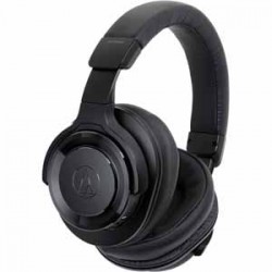 Audio-Technica Solid Bass® Wireless Over-Ear Headphones with Built-in Mic & Control - Black