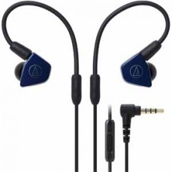 Audio-Technica In-Ear Headphones with In-line Mic & Control - Navy