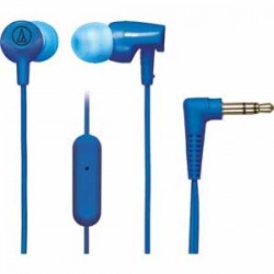 In-ear Headphones | Audio Technica ATH-CLR100ISBL SonicFuel® In-ear Headphones with In-line Mic & Control, Blue