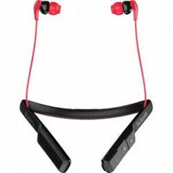 Skullcandy Method Bluetooth Sports Earbuds with 9-Hour Rechargeable Battery - Gray/Red