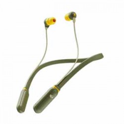 Skullcandy Ink''d + Wireless Olive 8 hrs of Battery Life Rapid Charge - 10min = 2hr S2IQW-M687