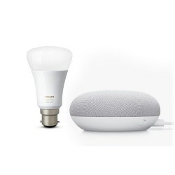 Google Nest & Philips Hue | Google Nest Mini with Philips Hue B22 White Bulb