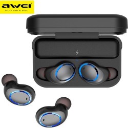 Bluetooth Headphones | Awei T3 Air Tws Kulakiçi Mini Bluetooth V 5.0 Şarj Standlı İkili Kulaklık