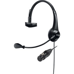 Single-Ear Headsets | Shure BRH31M-NXLR4F Lightweight Single-Sided Broadcast Headset with Neutrik 4-Pin XLR-F Cable