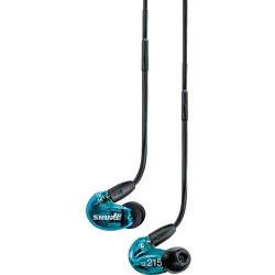 In-ear Headphones | Shure SE215SPE Special-Edition Sound-Isolating Earphones with Detachable 3.5mm Cable (Blue)