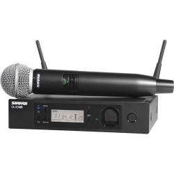 Shure | Shure GLXD24R/SM58 Advanced Digital Wireless Handheld Microphone System with SM58 Capsule (2.4 GHz)