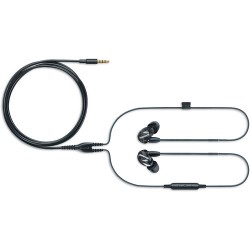 Shure SE215 Sound-Isolating In-Ear Stereo Earphones with 3.5mm Remote and Mic Cable (Black)