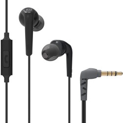 Oordopjes | MEE audio RX18P Comfort-Fit In-Ear Headphones with Mic & Remote (Black, 2-Pack)