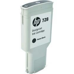 HP 728 Matte Black DesignJet Ink Cartridge (300ml)