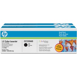 HP | HP CC530AD Color LaserJet Dual Pack Black Print Cartridges
