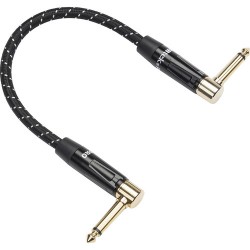 Samson Tourtek Pro TPWAP Series Woven Fabric Right-Angle 1/4 Male to Right-Angle 1/4 Male Patch Cable (3')