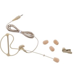 Samson | Samson SE10T Earset Microphone with Miniature Condenser Capsule with Hardwired 3.5mm Connector (Beige)