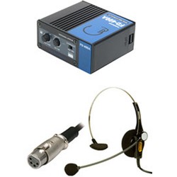 Micro Casque Dual-Ear | ACETEK BNC Cable Connect Intercom Portable Unit with Single-Ear Open-Type DL-400 Headset