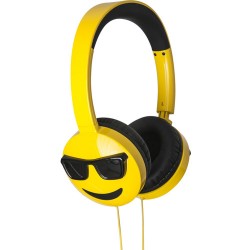 jam HX-HPEM02 Jamoji On-Ear Wired Headphones (Yellow, Too Cool)