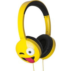 jam HX-HPEM01 Jamoji On-Ear Wired Headphones (Yellow, Just Kidding)