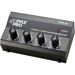 Pyle Pro | Pyle Pro PHA40 4-Channel Stereo Headphone Amplifier