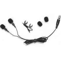 Pyle Pro | Pyle Pro Dual Electret Condenser Cardioid Lavalier Microphone for Shure Systems (Black)