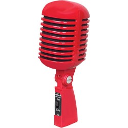 Pyle Pro | Pyle Pro PDMICR42R - Classic Retro Vintage Style Dynamic Vocal Microphone with 16' XLR Cable (Red)