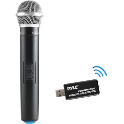 Pyle Pro | Pyle Pro Wireless Microphone and USB Receiver System (UHF: 600 to 960 MHz)