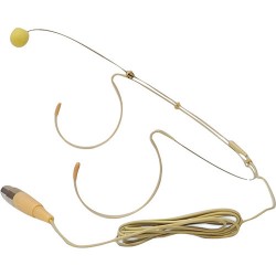 Pyle Pro PMHMS20 Omnidirectional Headworn Microphone with TA4F Connector (Beige)