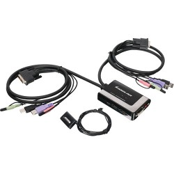 IOGEAR | IOGEAR 2-Port DVI-D KVM Switch with Audio and Mic
