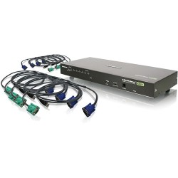 IOGEAR | IOGEAR 8-Port USB PS/2 Combo KVMP Switch With USB KVM Cables